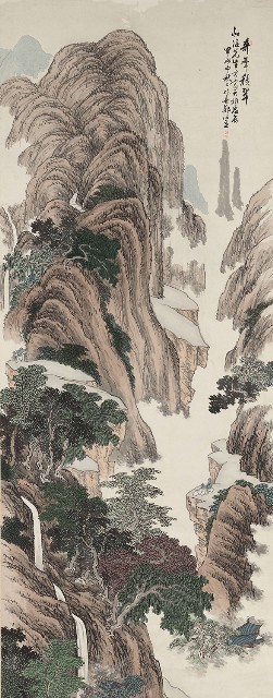 藏品:奇峰積翠圖的(2)張圖片