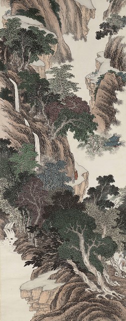 藏品:奇峰積翠圖的(3)張圖片