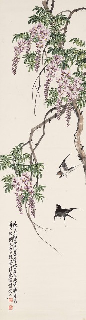 紫藤雙燕的焦點圖