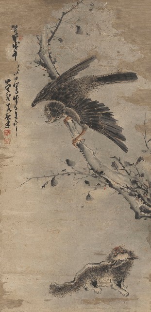 鷹犬圖的焦點圖
