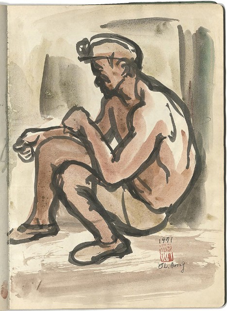 藏品:礦場寫生 大溪煤礦(冊11)的(9)張圖片