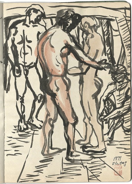 藏品:礦場寫生 大溪煤礦(冊11)的(16)張圖片