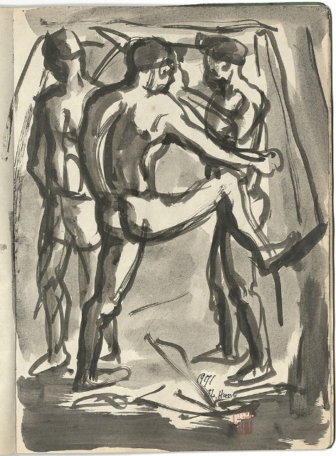 藏品:礦場寫生 大溪煤礦(冊11)的(29)張圖片