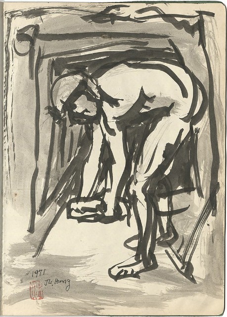 藏品:礦場寫生 大溪煤礦(冊11)的(43)張圖片