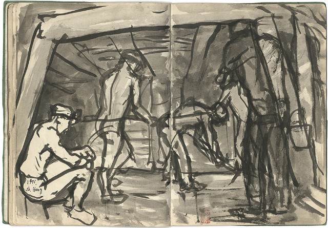 藏品:礦場寫生 大溪煤礦(冊11)的(45)張圖片