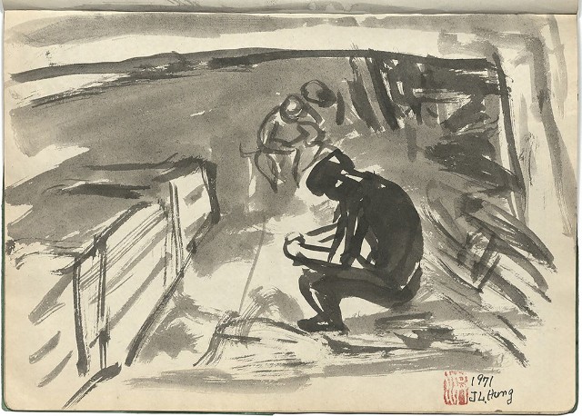 藏品:礦場寫生 大溪煤礦(冊11)的(47)張圖片