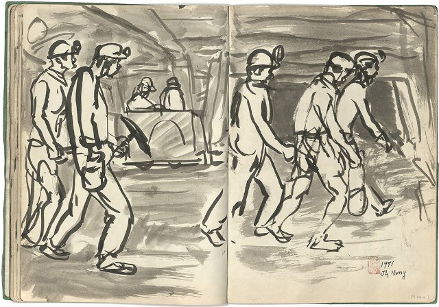 藏品:礦場寫生 大溪煤礦(冊11)的(52)張圖片