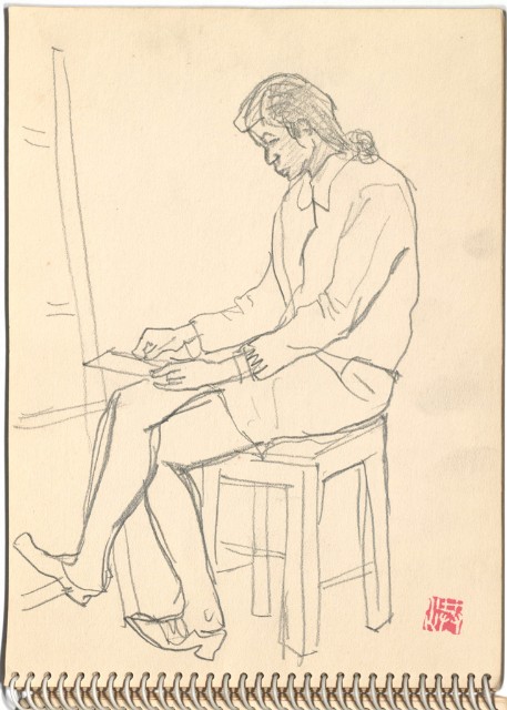 藏品:素描冊 (8)的(12)張圖片