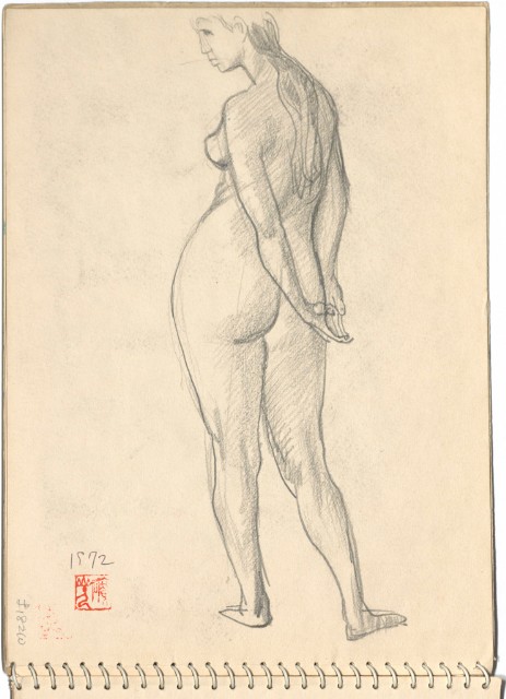 藏品:藝專速寫帖 附淡水風景的(5)張圖片