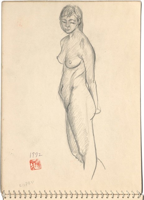 藏品:藝專速寫帖 附淡水風景的(9)張圖片