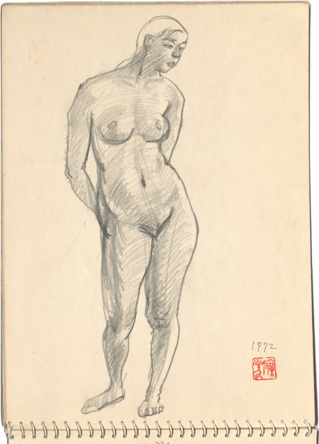 藏品:藝專速寫帖 附淡水風景的(12)張圖片