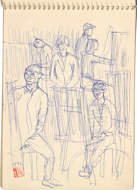 藏品:藝專速寫帖 附淡水風景的(17)張圖片