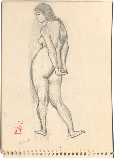 藏品:藝專速寫帖 附淡水風景的(18)張圖片