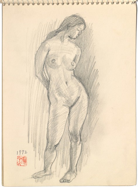 藏品:藝專速寫帖 附淡水風景的(21)張圖片