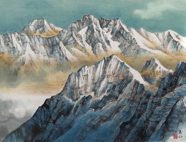 藏品:高山積雪的(1)張圖片