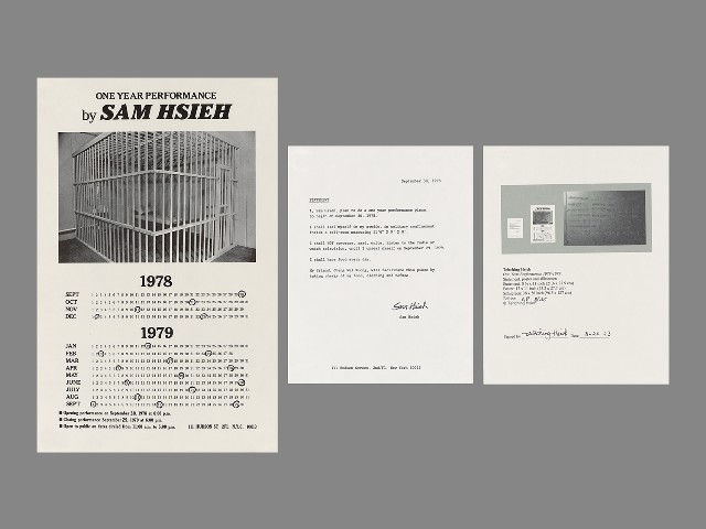 藏品:〈一年行為表演1978-1979〉(聲明、海報)的(1)張圖片