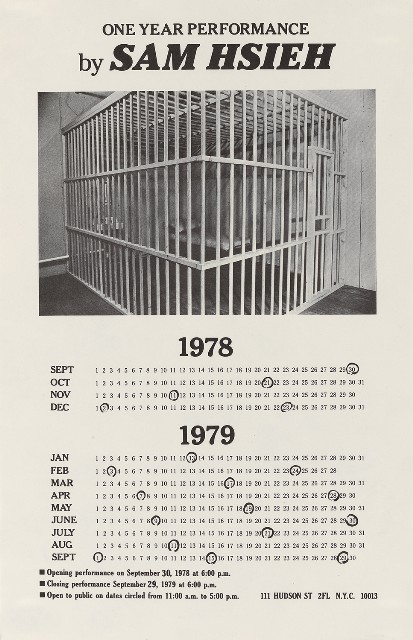 藏品:〈一年行為表演1978-1979〉(聲明、海報)的(2)張圖片