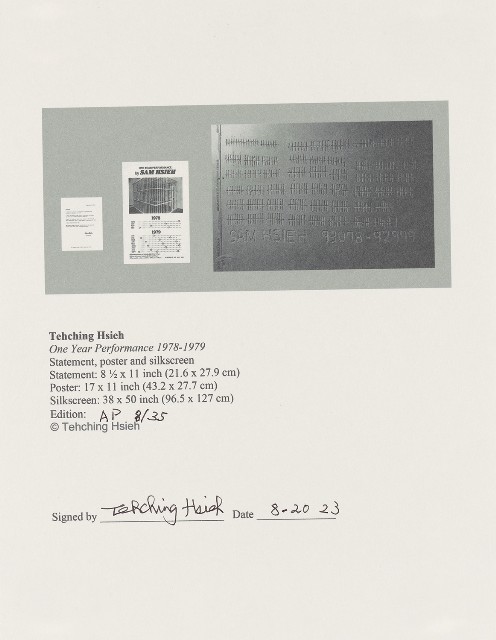 藏品:One Year Performance 1978-1979 (Declaration and  Poster)的(2)張圖片