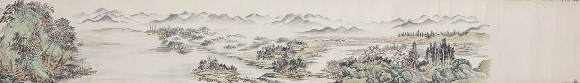 藏品:仿石谷重江疊嶂圖的(2)張圖片