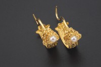 牡丹明珠金耳環一對藏品圖，第4張