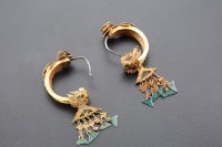 鑲翠耳環一對藏品圖，第5張