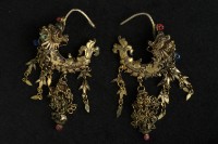 龍紋嵌珠耳環一對藏品圖，第2張