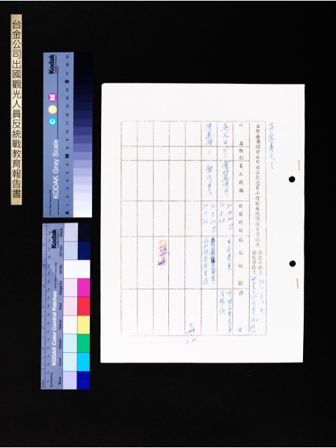 出國觀光人員反統戰教育報告表(第162號)的圖片