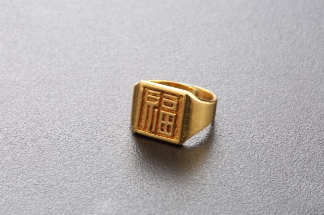 男孩福字金印戒2的圖片