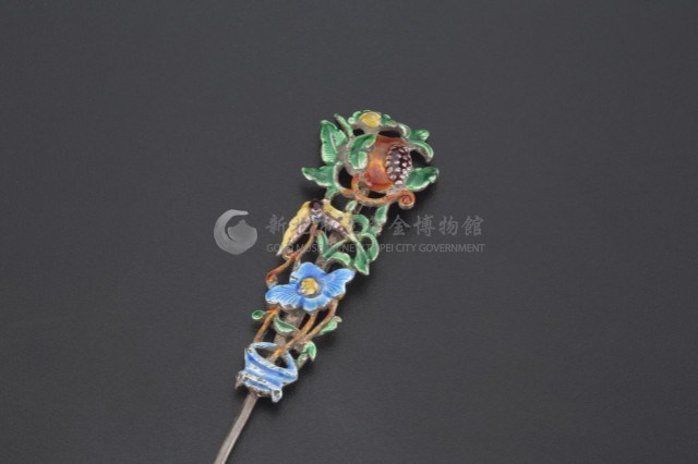 花蟲石榴髮簪藏品圖，第3張