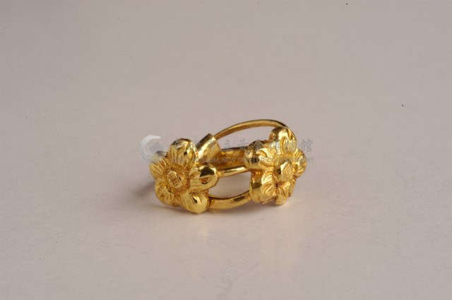 梅花金耳環一對藏品圖，第2張
