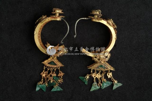 鑲翠耳環一對藏品圖，第2張