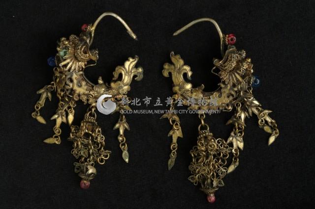 龍紋嵌珠耳環一對藏品圖，第2張
