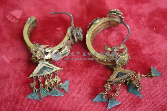 鑲翠耳環一對藏品圖，第4張