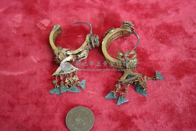 鑲翠耳環一對藏品圖，第3張