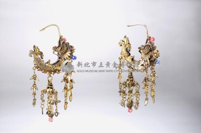 龍紋嵌珠耳環一對藏品圖，第3張