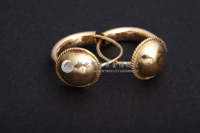 珠仔金耳環一對藏品圖，第3張