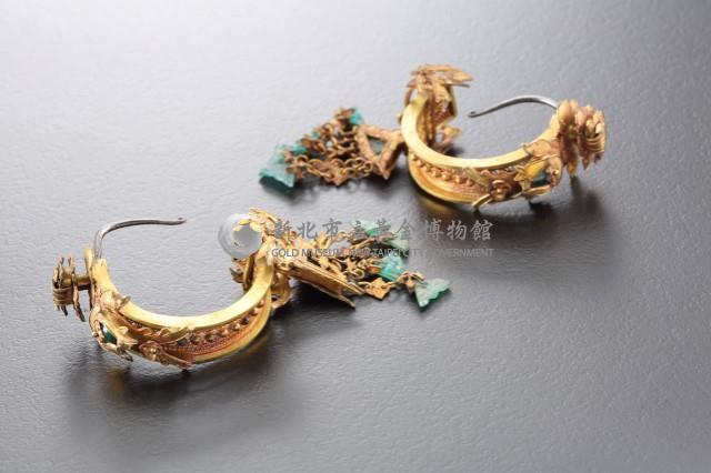 鑲翠耳環一對藏品圖，第6張