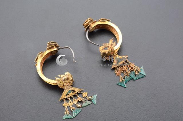 鑲翠耳環一對藏品圖，第5張