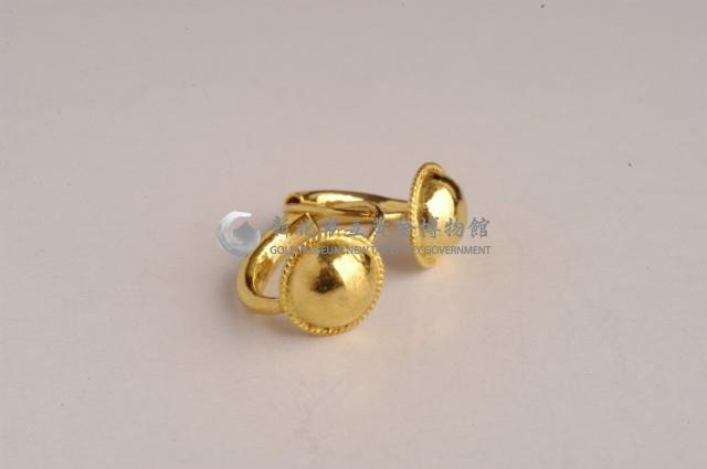 珠仔金耳環一對藏品圖，第1張