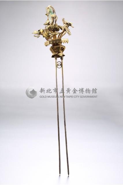 鑲玉步搖髮釵藏品圖，第5張