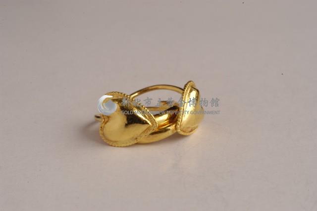 桃仔金耳環一對藏品圖，第1張