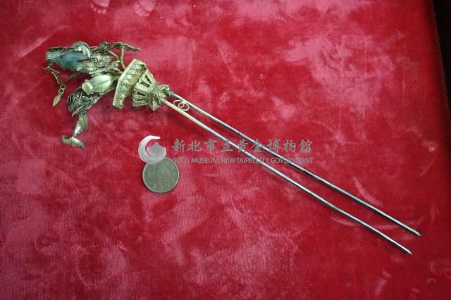 鑲玉步搖髮釵藏品圖，第1張