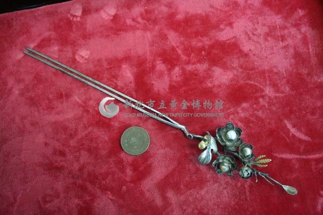 珍珠牡丹耳挖釵藏品圖，第3張