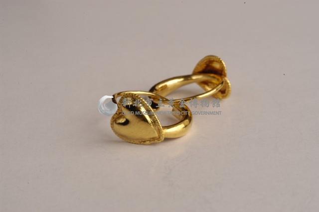 桃仔金耳環一對藏品圖，第2張