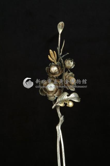 珍珠牡丹耳挖釵藏品圖，第2張