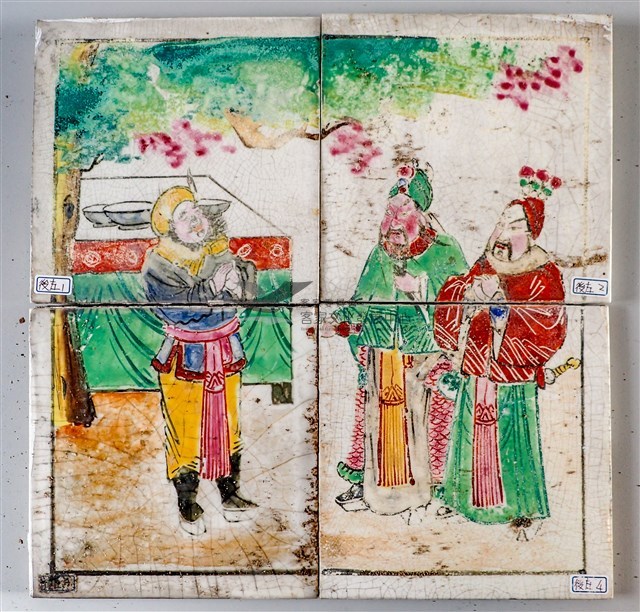 手繪彩磁：桃園三結義藏品圖，第1張