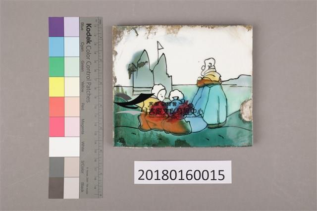 手繪彩磁：山水人物四藏品圖，第1張