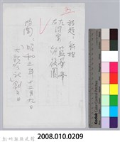 林柏燕輯註：「大新吟社」原稿複印本─五藏品圖，第12張