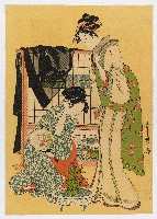 喜多川歌麿繪《風俗三段娘：中品之圖》藏品圖，第1張