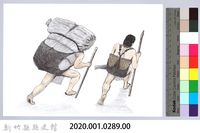 狩獵用具漁用-1揹袋使用法藏品圖，第2張